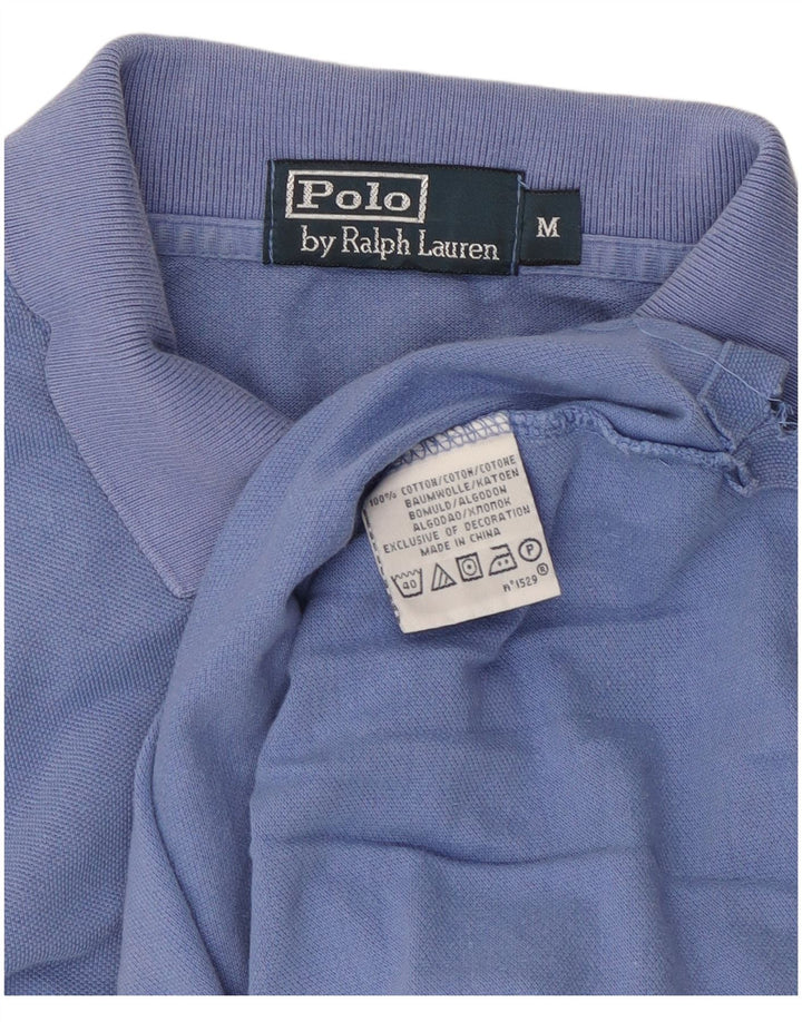 Polo Ralph Lauren Herren-Poloshirt aus mittelblauer Baumwolle