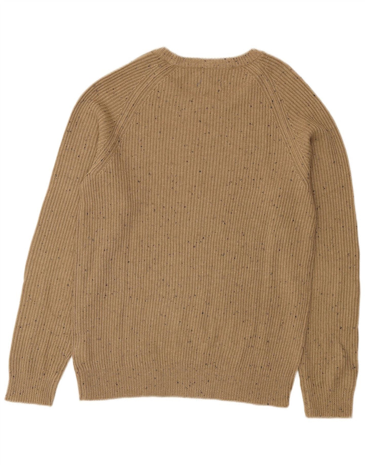 Jack & Jones Herren-Pullover mit U-Boot-Ausschnitt, mittelbeigefarbenes Acryl