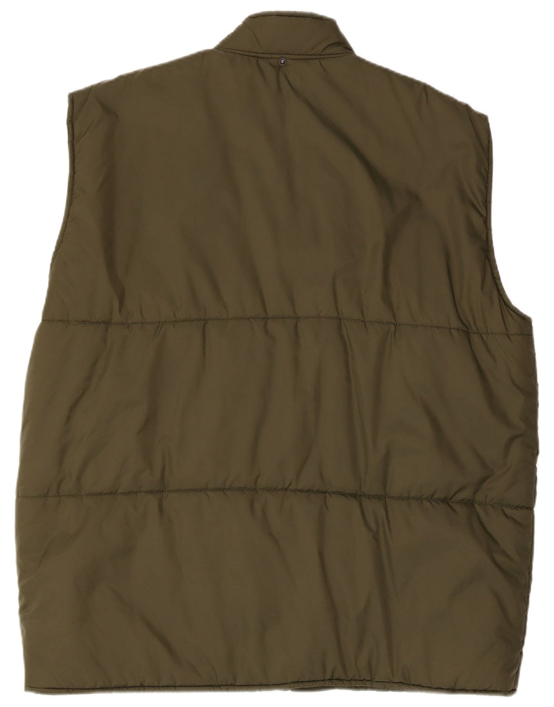 Vintage Herren Gilet UK 42 XL Khaki Polyamid