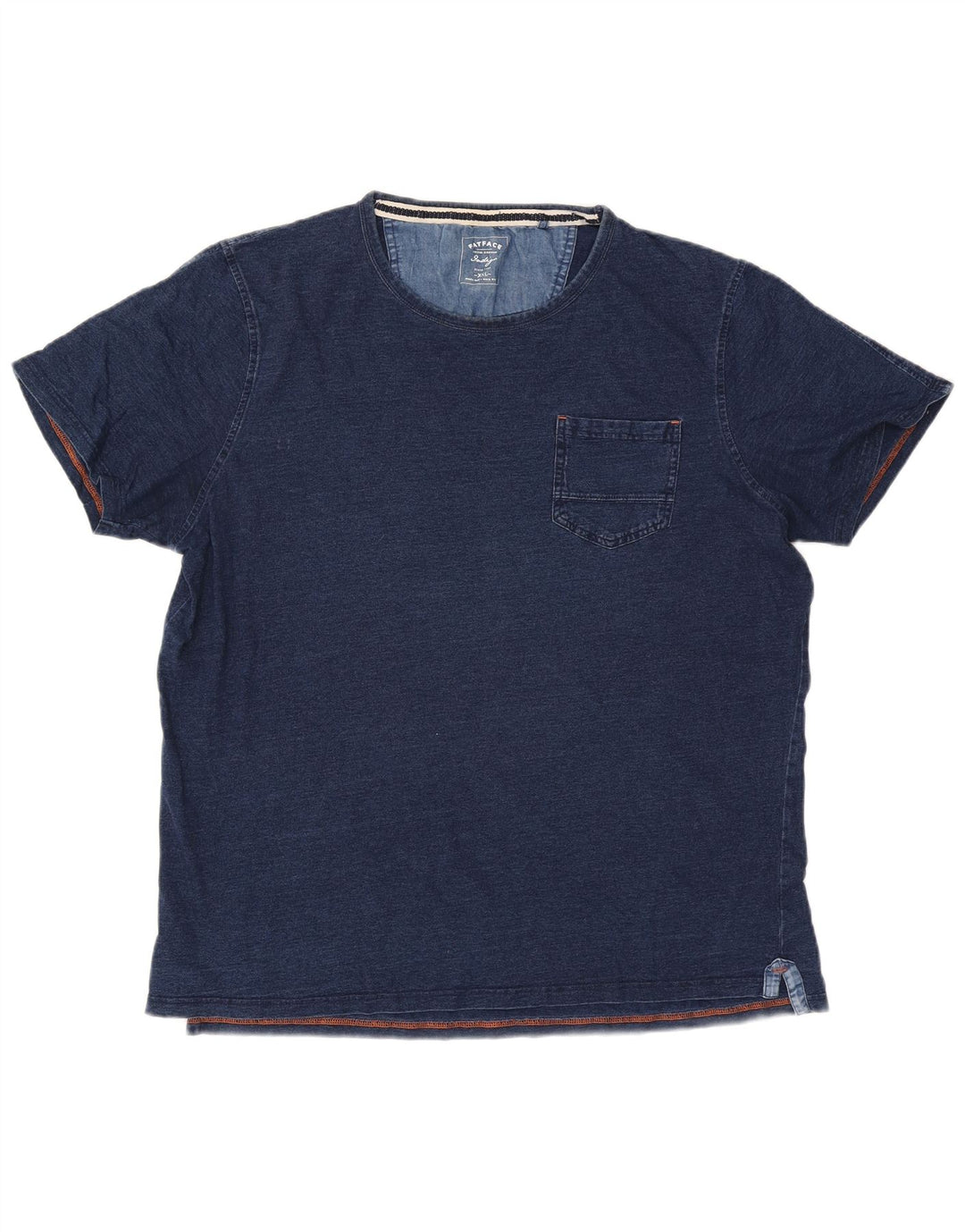 Fat Face Herren Indigo T-Shirt Top 2XL Marineblau Baumwolle