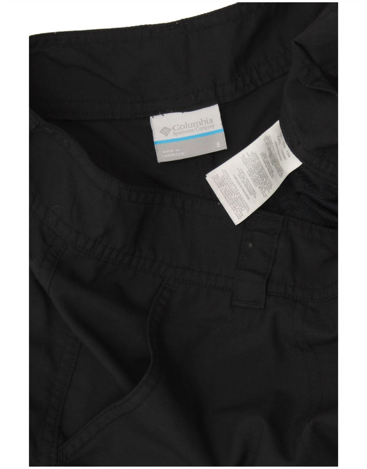 COLUMBIA Damen Cargoshorts US 8 Medium W32 Schwarzes Nylon