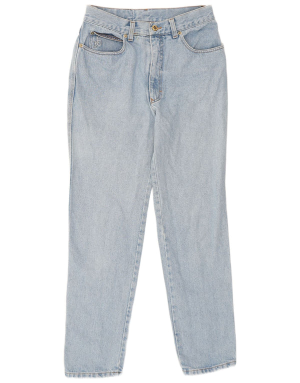 Roccobarocco Womens High Waist Tapered Jeans W28 L28 Blue