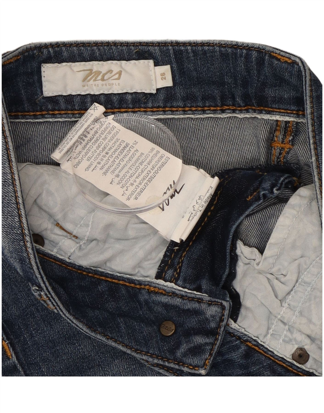 Marlboro Classics Damen Slim Jeans W26 L27 Blaue Baumwolle