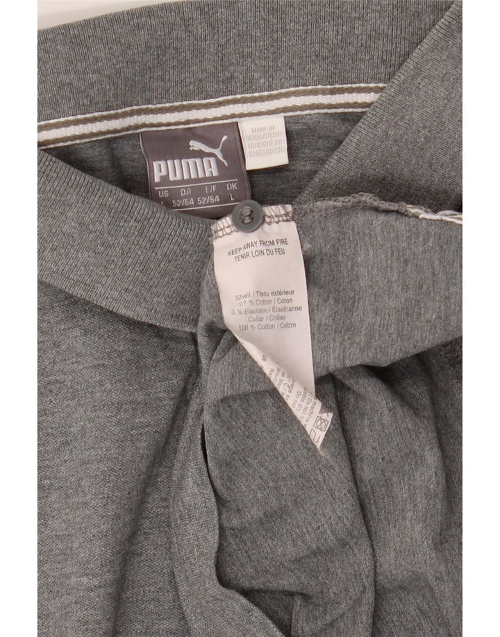 PUMA Mens Polo Shirt Large Grey Cotton Vintage Puma and Second-Hand Puma from Messina Hembry 