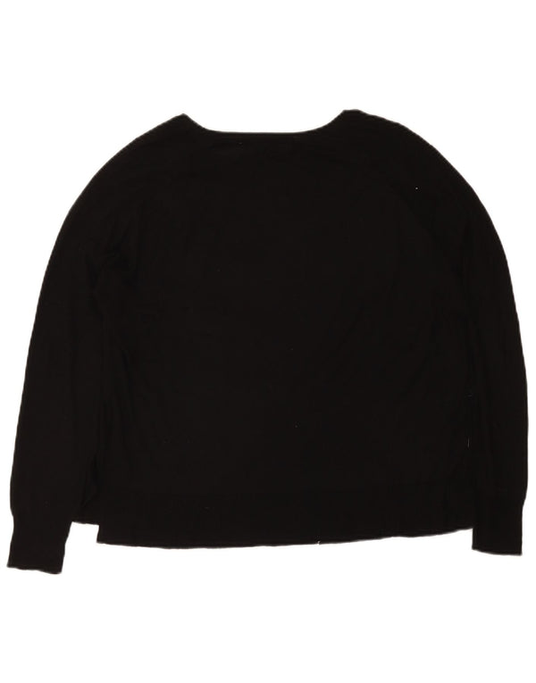 Zara Damen-Pullover mit U-Boot-Ausschnitt, Gr. 14, mittelschwarz