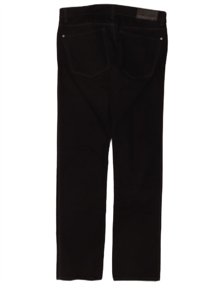 Hugo Boss Damen Straight Jeans W30 L32 Schwarze Baumwolle