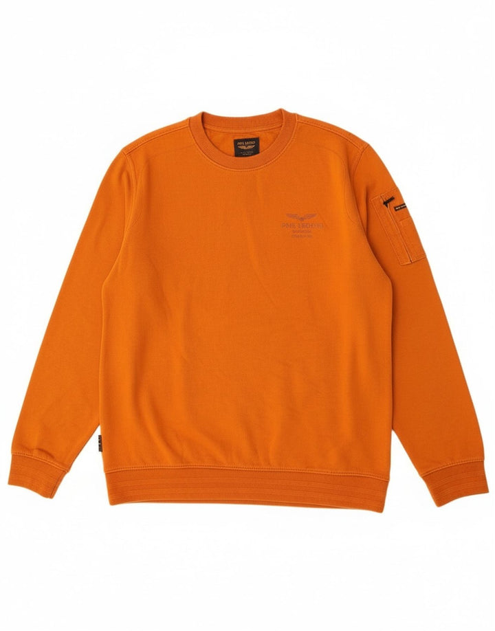 Pme Legend Herren Sweatshirt Pullover 2XL Orange Baumwolle