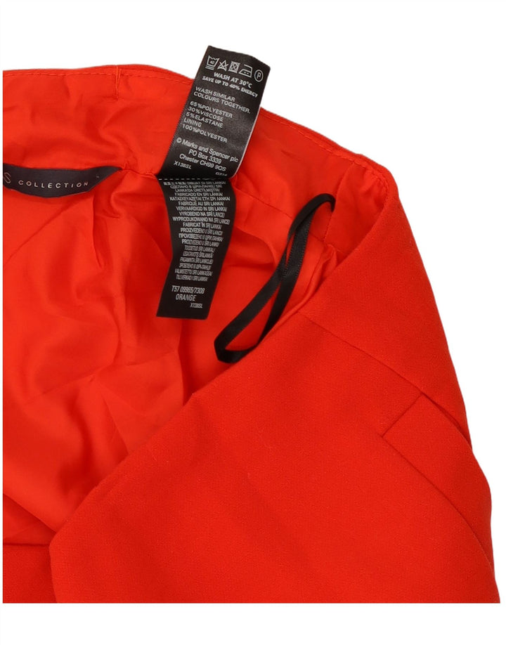 Marks & Spencer Damen Minirock UK 12 Medium W30 Rot Polyester
