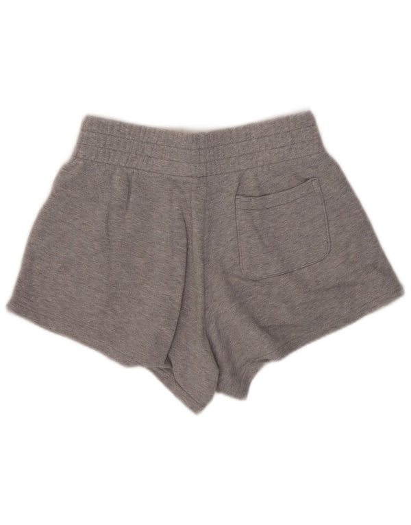 Adidas Damen Graphic Sport Shorts UK 8/10 Small Grau gefleckte Baumwolle