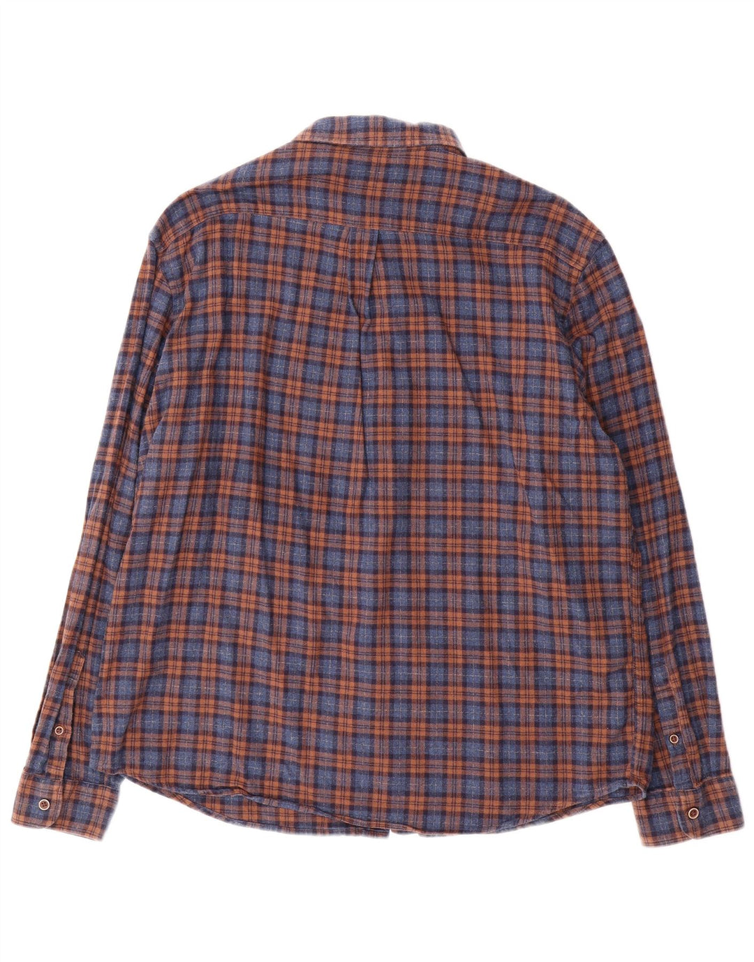 Marks & Spencer Herren-Flanellhemd, normal, XL, Blau, Baumwolle