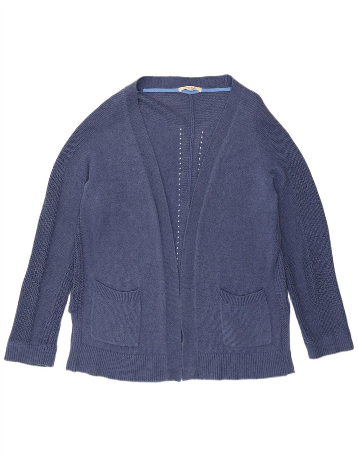 White Stuff Offener Damen-Cardigan-Pullover, UK 16, Größe L, Blau, Baumwolle