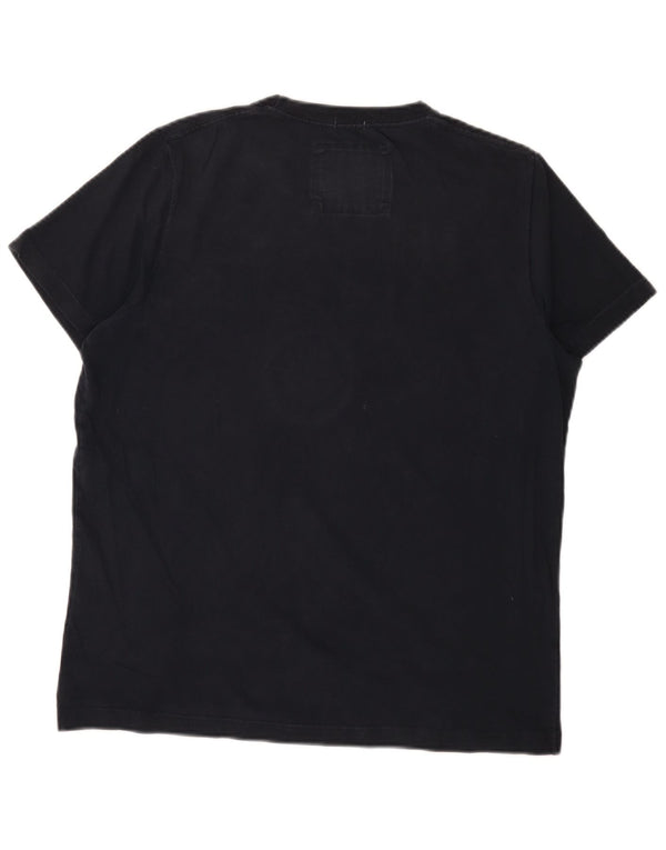 Abercrombie & Fitch Damen Muscle Fit Graphic T-Shirt Top XL Marineblau