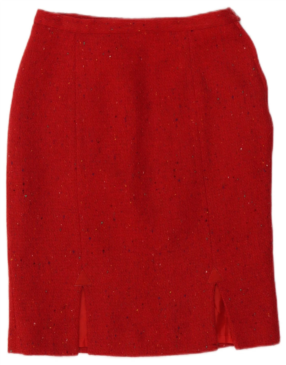 Cacharel Damen Bleistiftrock EU 40 Medium W26 Rot gesprenkelte Wolle
