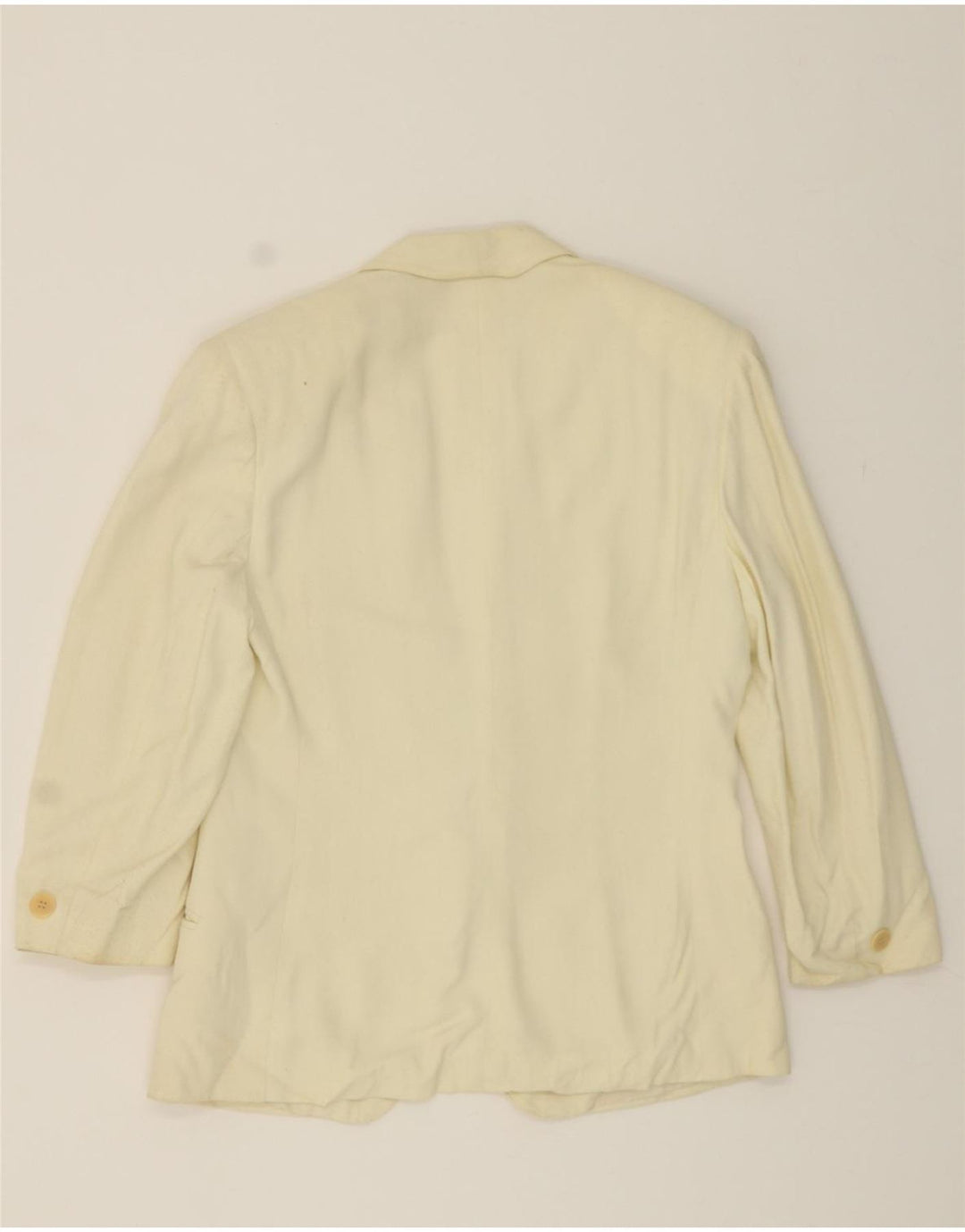 UMBERTO GINOCCHIETTI Womens 1 Button Blazer Jacket IT 42 Medium Off White Vintage Umberto Ginocchietti and Second-Hand Umberto Ginocchietti from Messina Hembry 