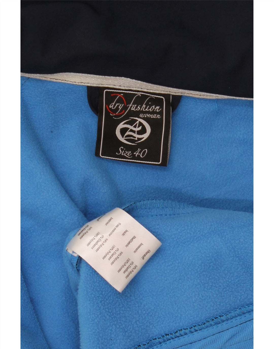Vintage Damen Kapuzen-Windbreakerjacke EU 40 Medium Marineblau Polyester