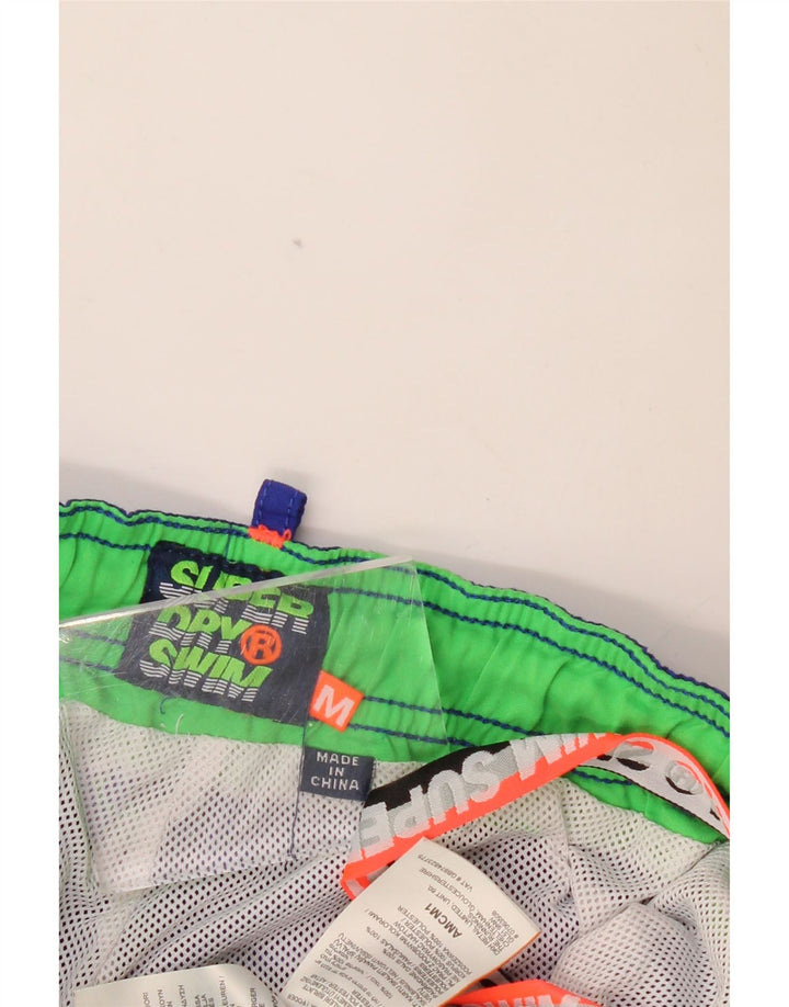 SUPERDRY Herren-Badeshorts mit Grafik, mittelblau, Polyester