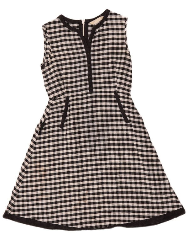 Ärmelloses A-Linien-Kleid für Damen von Max Mara, Größe S, Schwarz, Gingham-Baumwolle