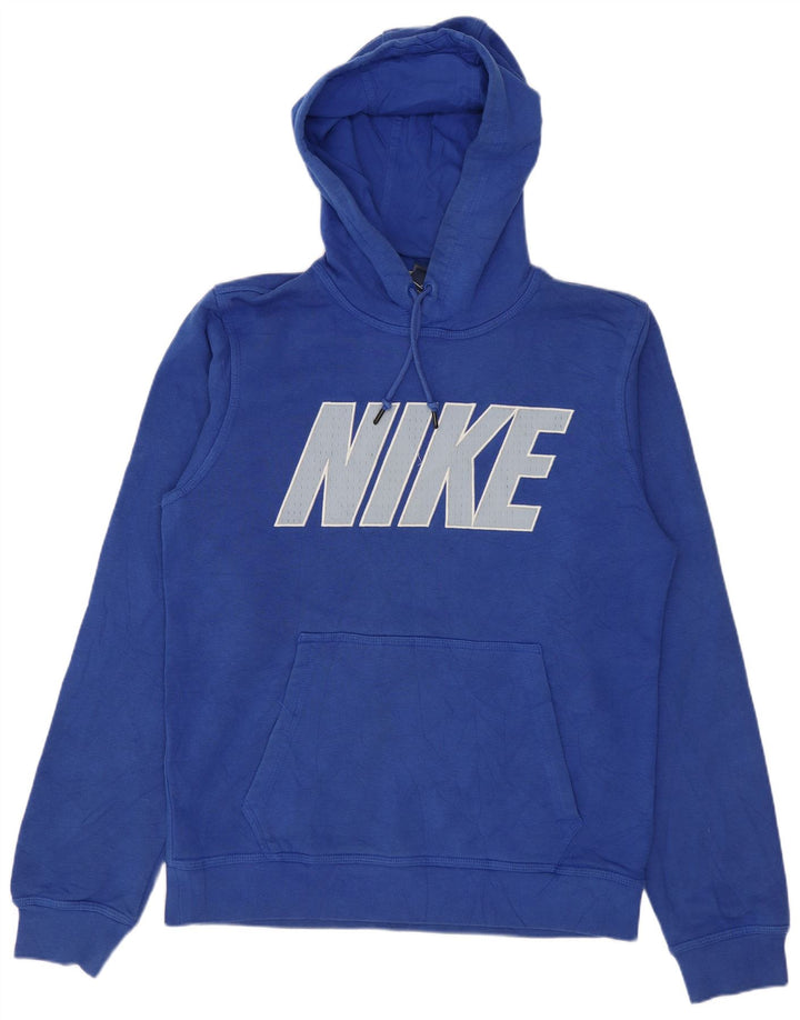 Nike Herren-Kapuzenpullover mit Grafik, Größe S, blau, Baumwolle