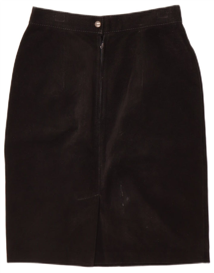 Vintage Damen Wildlederrock IT 40 Small W24 Schwarz