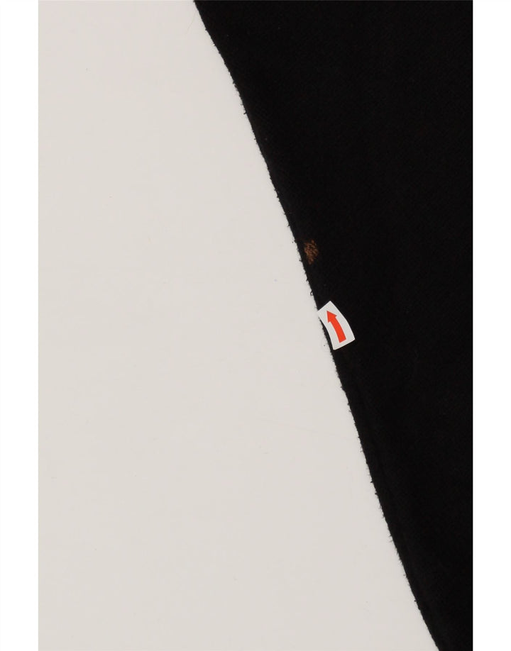 ZARA Damen Crop Crew Neck Pullover Pullover UK 10 Small Schwarze Viskose