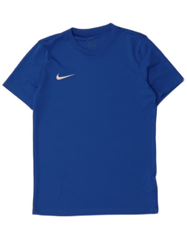 NIKE Herren Dri Fit T-Shirt Top Mittelblaues Polyester