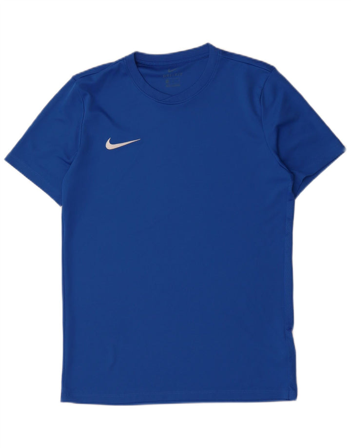 NIKE Herren Dri Fit T-Shirt Top Mittelblaues Polyester
