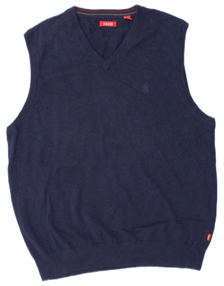 Izod Herren-Weste-Tanktop aus mittelblauer, marineblauer Baumwolle