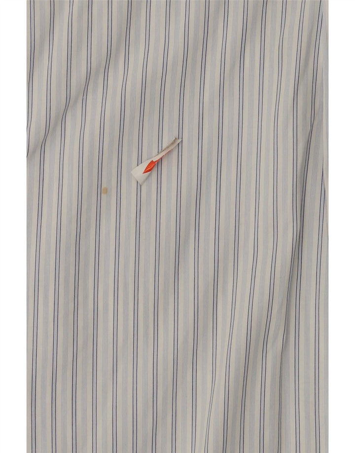 Tommy Hilfiger Herrenhemd, groß, blaue Nadelstreifen-Baumwolle