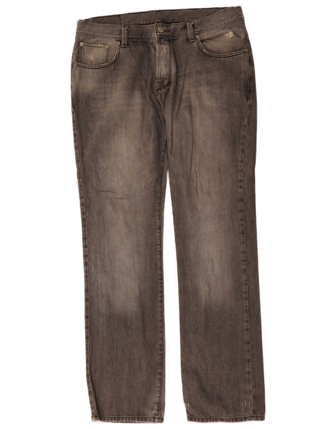 Zara Herren Straight Jeans EU 38 Small W38 L35 Graue Baumwolle
