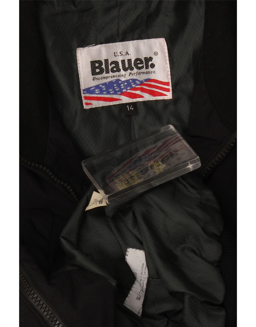 Blauer Bomberjacke für Jungen, 13–14 Jahre, schwarzes Polyamid