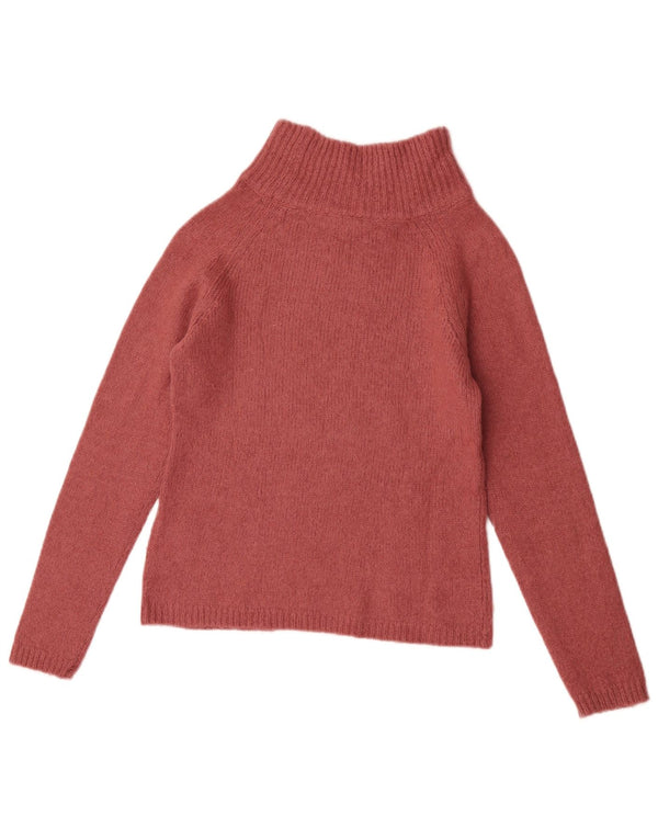 Fred Perry Damen Crop Rollkragenpullover Pullover UK 10 Small Pink