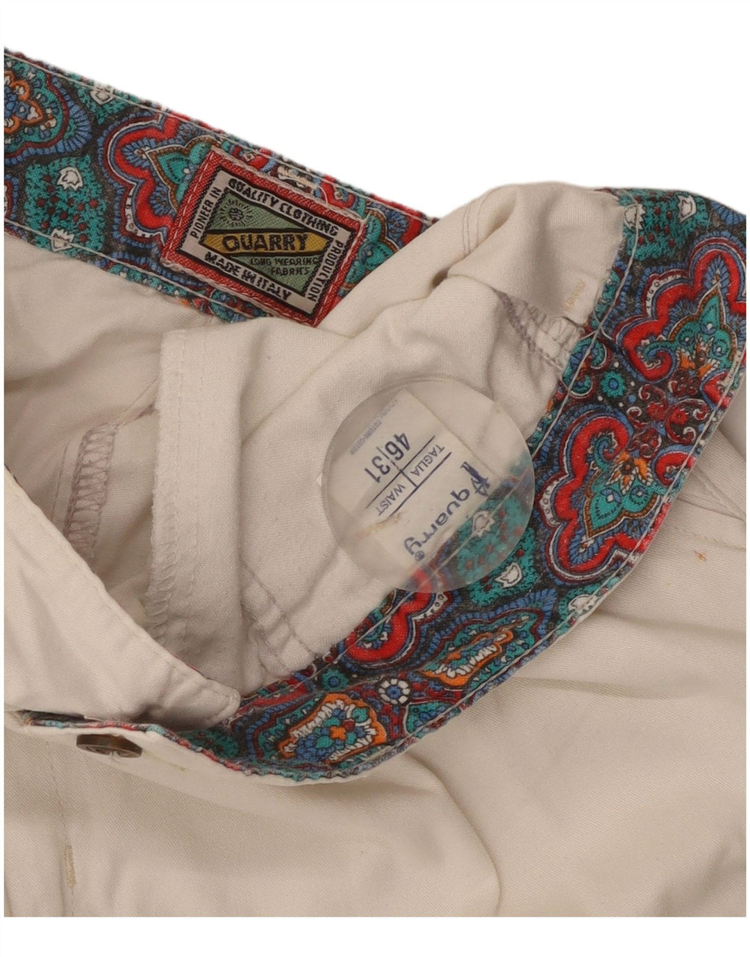 QUARRY Herren Pegged Chino Shorts W31 Mittelweiße Baumwolle