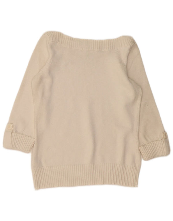Marks & Spencer Damen-Pullover mit U-Boot-Ausschnitt, Gr. 12, Mittel, gebrochenes Weiß