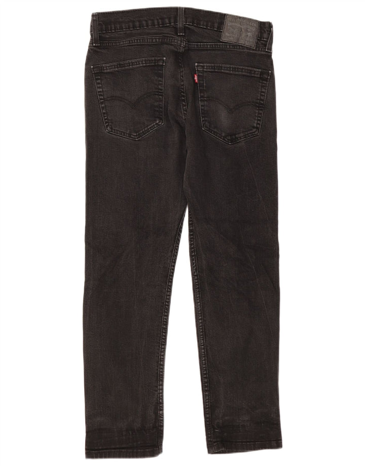 Levi's Herren 502 Tapered Jeans W33 L27 Schwarze Baumwolle