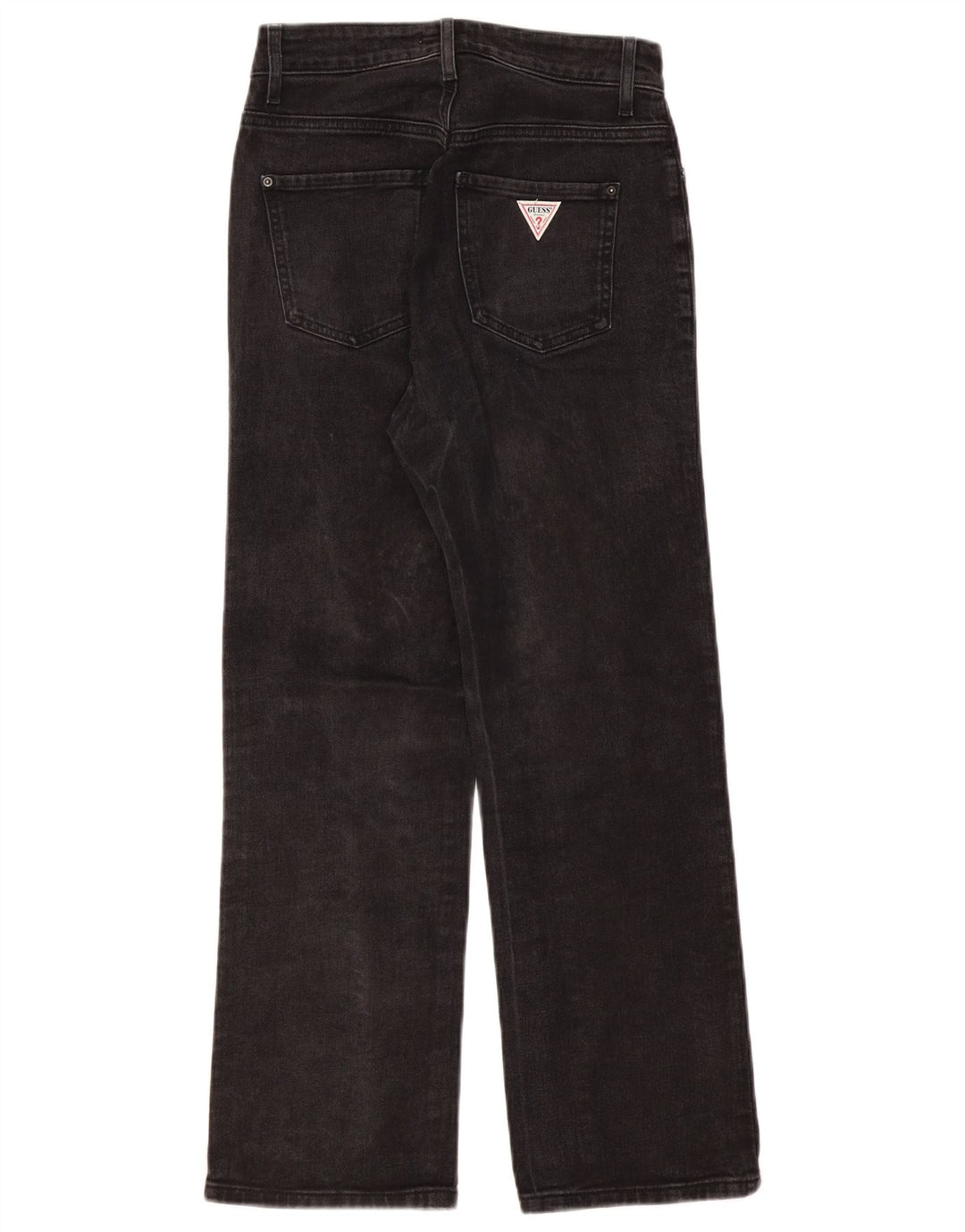 GUESS Damen High Rise Straight Jeans W26 L26 Schwarz
