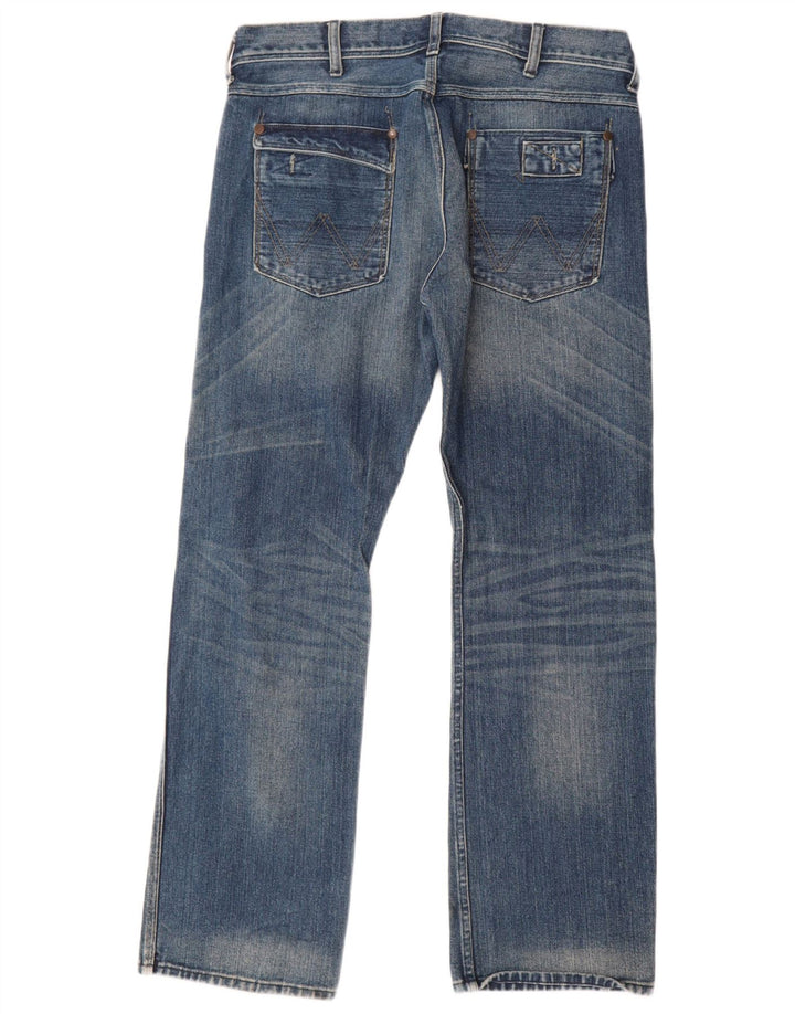 Wrangler Herren Ace Straight Jeans W34 L32 Blaue Baumwolle