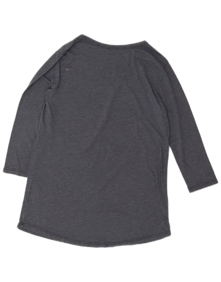 Converse Damen Graphic Top 3/4 Ärmel UK 14 Mittelgraue Baumwolle