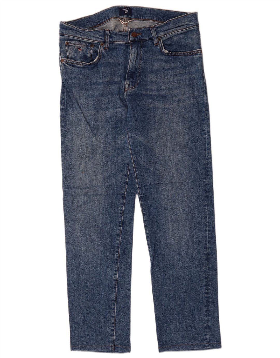 GANT Damen Straight Jeans W32 L29 Blaue Baumwolle
