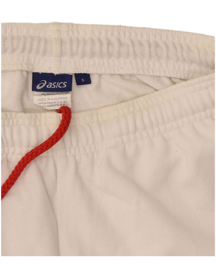 Asics Damen-Trainingsanzughose mit Grafik, Größe S, Größe S, Weiß, Polyester