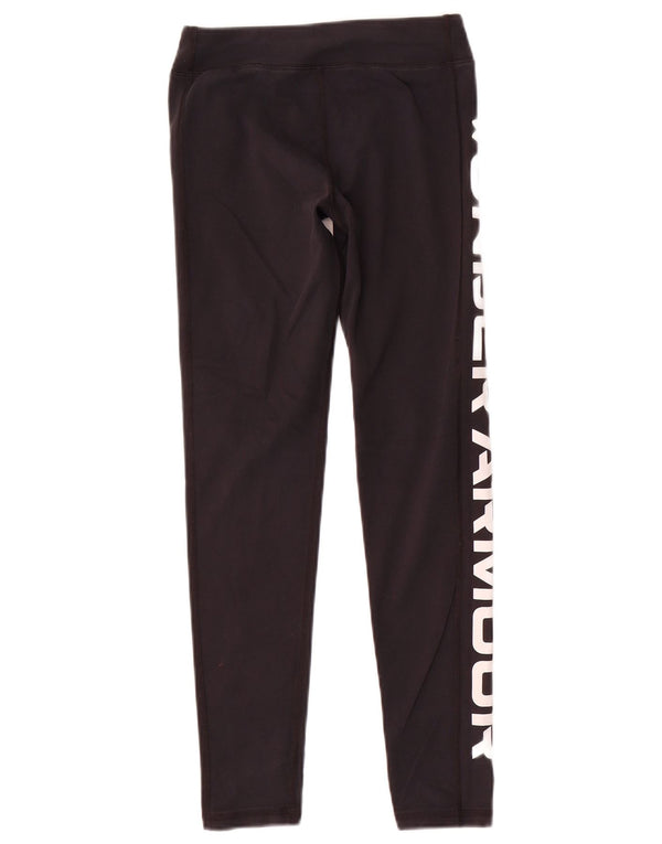 Under Armour Mädchen-Leggings mit Grafik, 9–10 Jahre, mittlere schwarze Baumwolle
