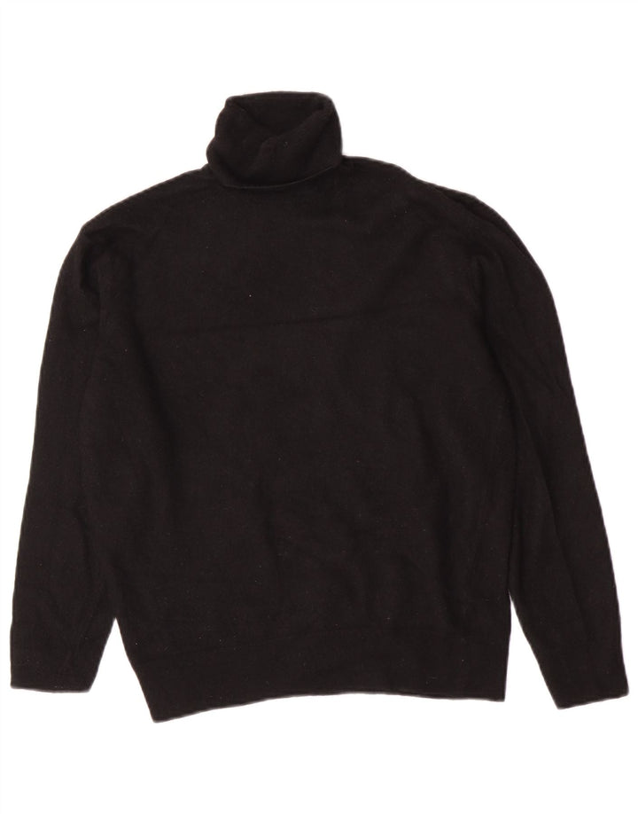 Zara Damen-Pullover mit Rollkragen, UK 14, mittelschwarze Wolle