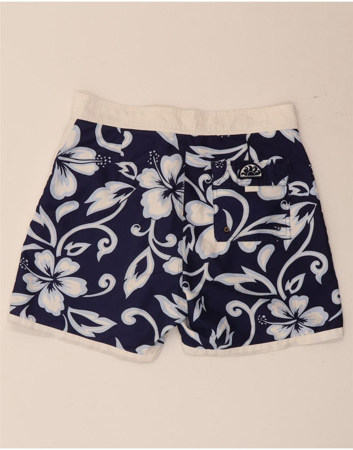 Sundek Herren-Badeshorts, mittelgroß, marineblau, geblümt, Polyester