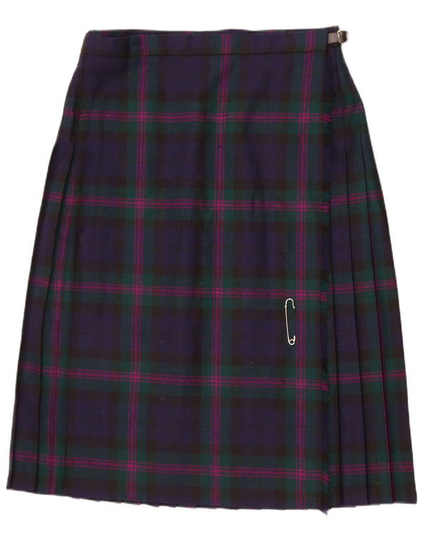 Highland Home Industries Damen Wickelrock UK 20 2XL W34 Marineblau kariert