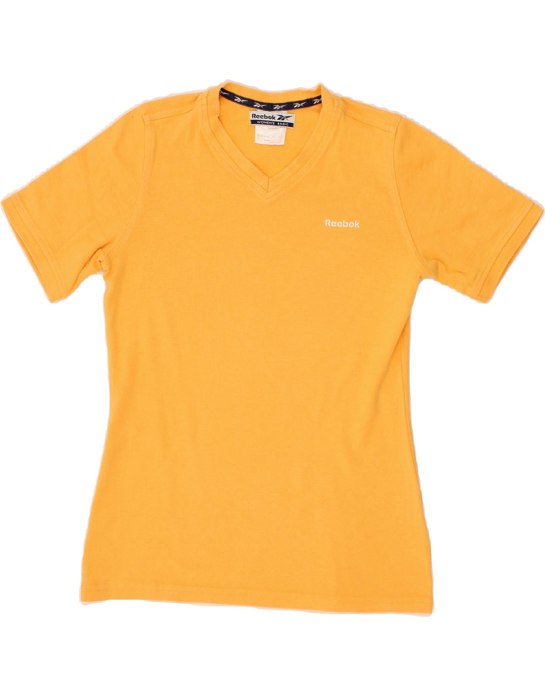 REEBOK Womens T-Shirt Top UK 12 Medium Yellow Cotton Vintage Reebok and Second-Hand Reebok from Messina Hembry 