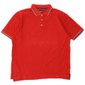 Gap Herren-Poloshirt, groß, rot gestreift, Baumwolle