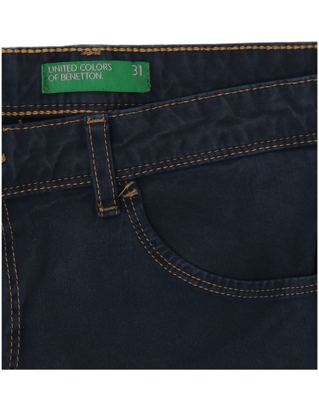 Benetton Damen Skinny Jeans W31 L30 Marineblau