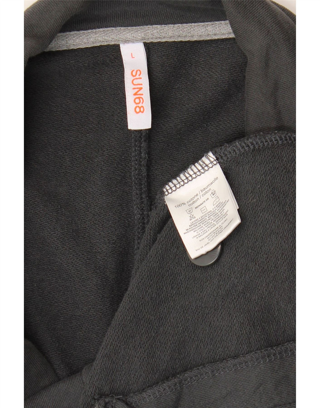 Sun68 Herren-Blazer mit 2 Knöpfen, UK 40, große graue Baumwolle