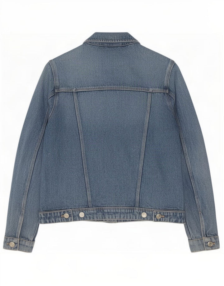 Massimo Dutti Damen Jeansjacke UK 14 Große blaue Baumwolle