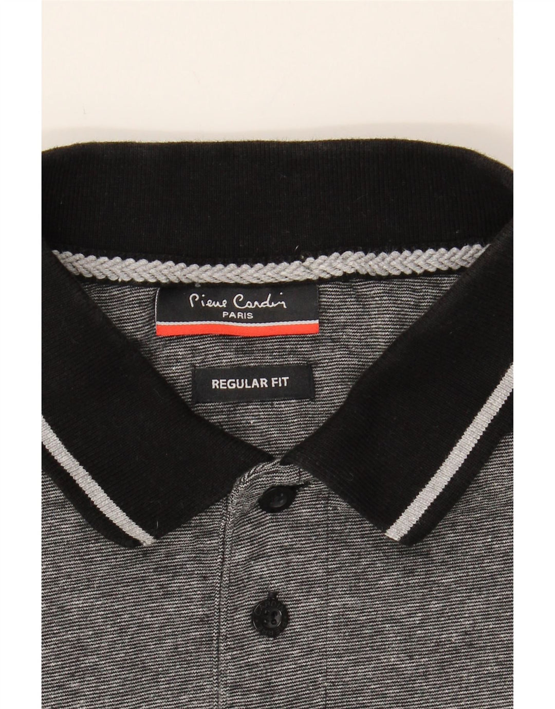 PIERRE CARDIN Mens Regular Fit Polo Shirt Medium Grey Cotton Vintage Pierre Cardin and Second-Hand Pierre Cardin from Messina Hembry 