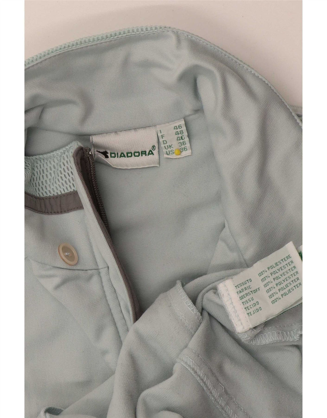 Diadora Damen-Trainingsanzug-Oberteil, Jacke, Größe S, UK 36, Blau, Polyester